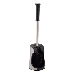 Bath Bliss Snap Hold Toilet Bowl Brush in Stainless Steel - 4.72" x 3.54" x 16.93"