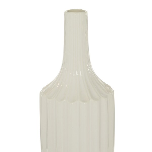 White Ceramic Modern Vase 19 x 5 x 5