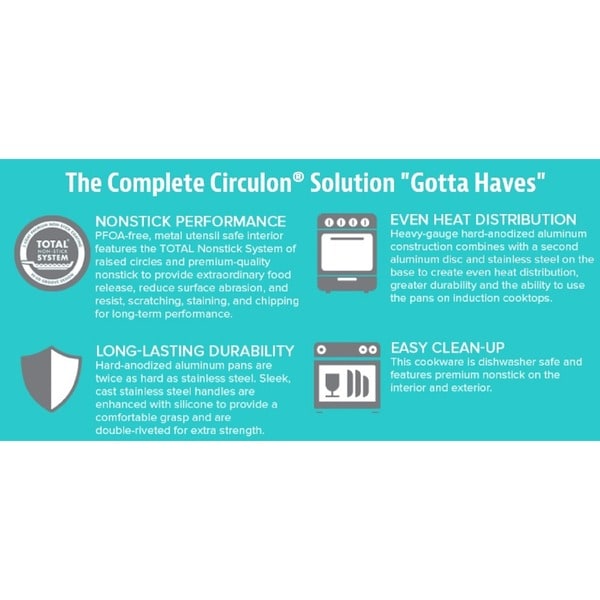 Circulon Symmetry Hard-anodized Nonstick 12-inch Covered Essential Pan