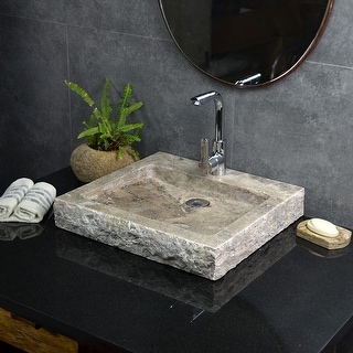 AA Warehousing Anthony Travertine Rectangular Sink