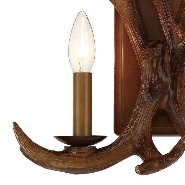 2 - Light Dimmable Antler Vanity Light