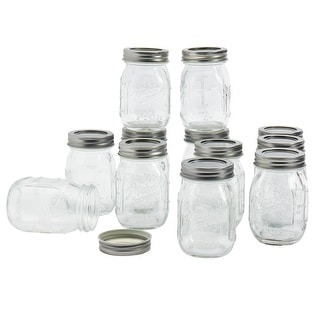 Mason Craft & More 12PK 4oz Clear Glass Canning Jars w/ Lids