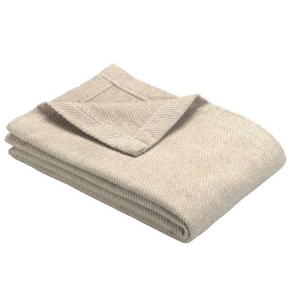 IBENA Neutral Soft Plush 'Valencia' Throw Blanket