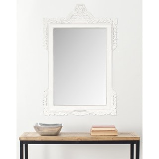 SAFAVIEH Pedimint White 31 x 47-inch Rectangle Decorative Mirror - 31" x 47" x 0.8"