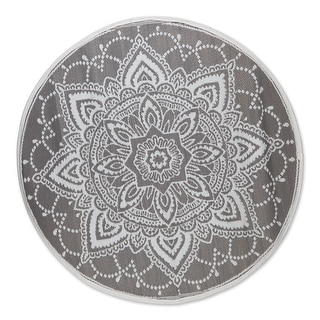 DII Boho Floral Outdoor Rug 5 Ft Round