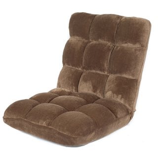 BirdRock Home Brown Microfiber Memory Foam Plush Floor and Gaming Chair