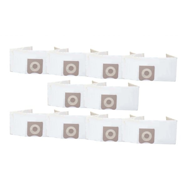 10pk Replacement Bags, Fit Ridgid 3-4.5 Gallon Wet & Dry Vacs