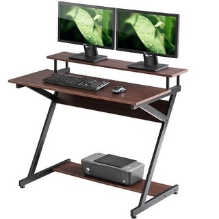 FITUEYES Computer Desk with Monitor Stand Gaming Table