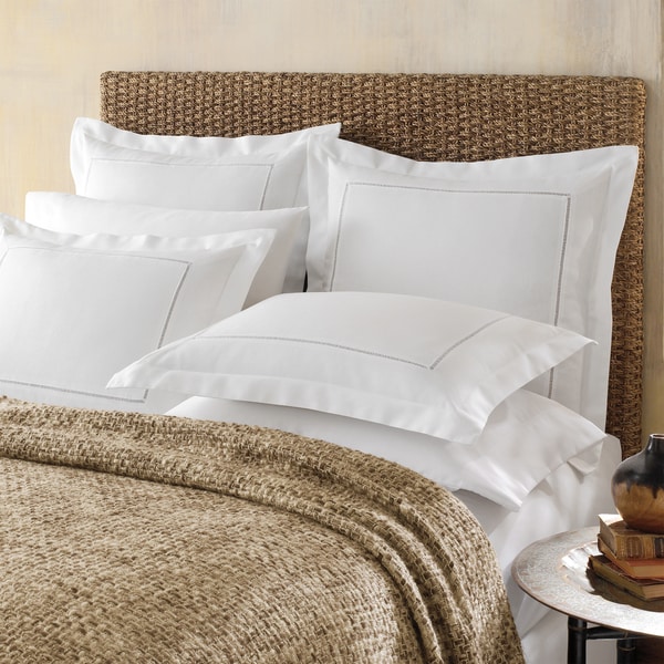 Cotton and Linen Blend Hemstitch Sham