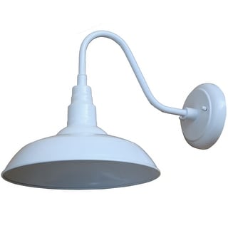 1 Light Outdoor Wall Lighting in White finish