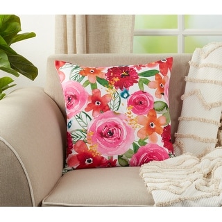Floral Design Throw Pillow