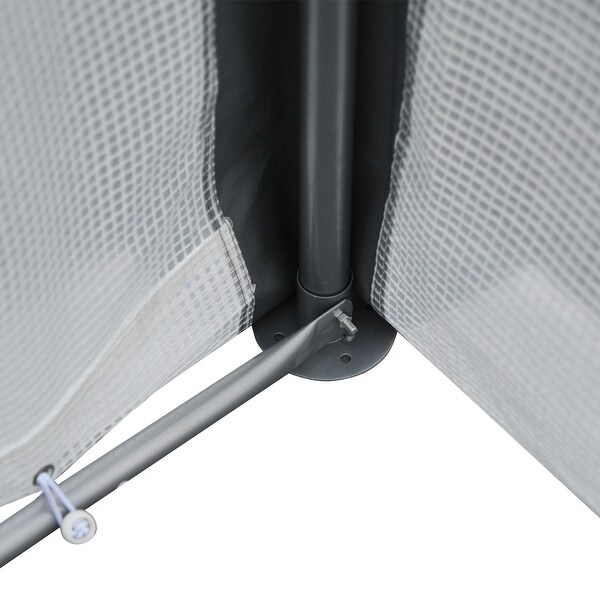 Outsunny 8' L x 6' W x 7' H Outdoor Walk-In Tunnel Greenhouse with Roll-up Windows, 2 Zippered Doors, & Weather Cover