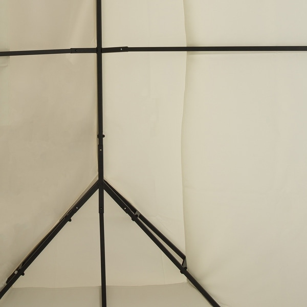 Outsunny 13' x 10' Gazebo Replacement Canopy 2 Tier Top UV Cover Pavilion Garden Patio Outdoor, Cream White (TOP ONLY)