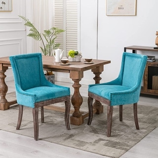Set of 2 Dining Chairs Dining Room Chairs Kitchen Chairs with Solid Wood Legs for Living Room Side Chair for Restaurant Home