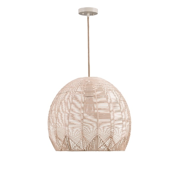 Nicolous Rattan 1 Light Large Pendant - 20" x 25"