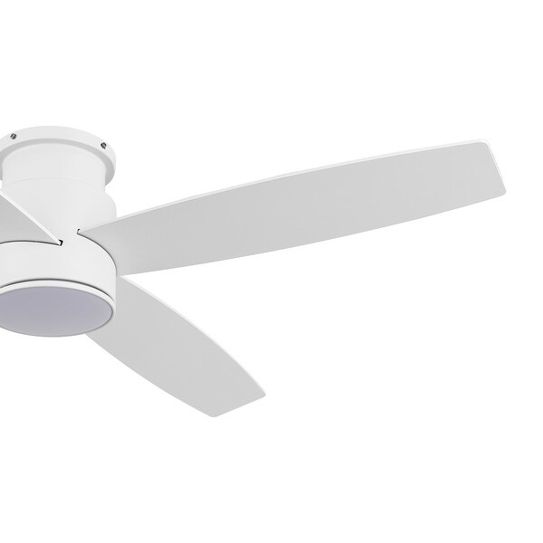 WINGBO 52 Inch Flush Mount DC Ceiling Fan with Lights and Remote, 4 Reversible Blades - N/A