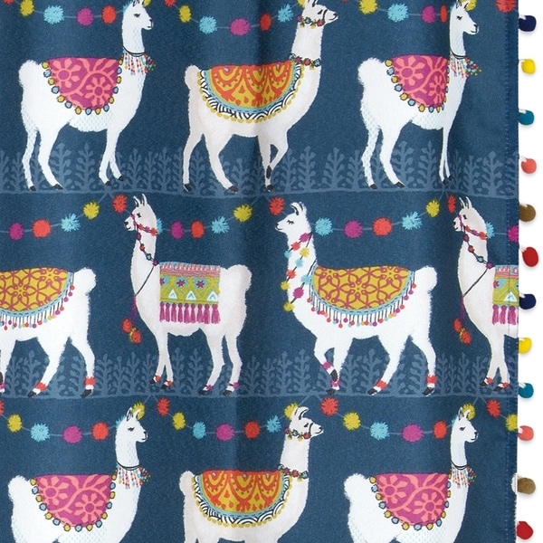Porch & Den Lomita Llamas Shower Curtain