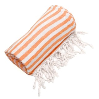 Authentic Pestamal Fouta Orange Turkish Cotton Bath/ Beach Towel