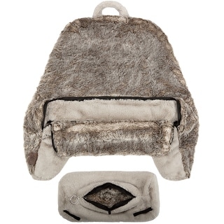 Medium Husband Pillow Cover Only - Ulra Rare Baby Chinchillas Fur Backrest Pillowcase Set