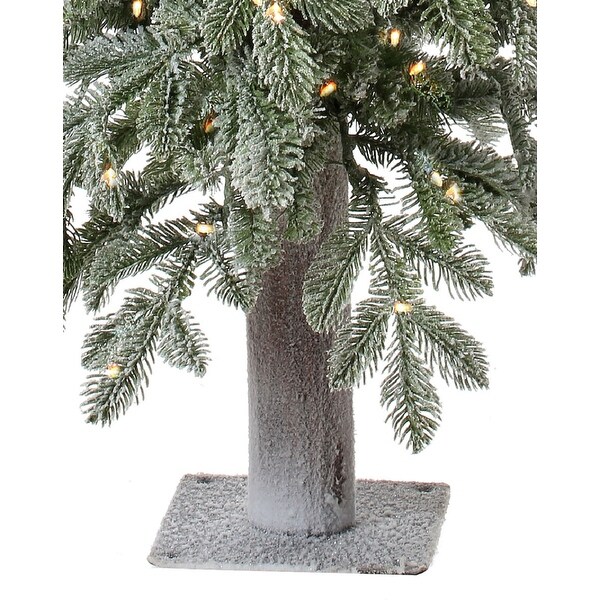 Regency Winter Frost Alpine Tree Prelit Clear Bulbs 3'