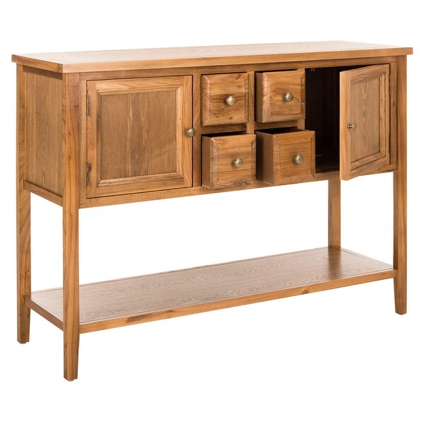 SAFAVIEH Brighton Oak Finish Storage Sideboard - 45.7" x 15" x 34"