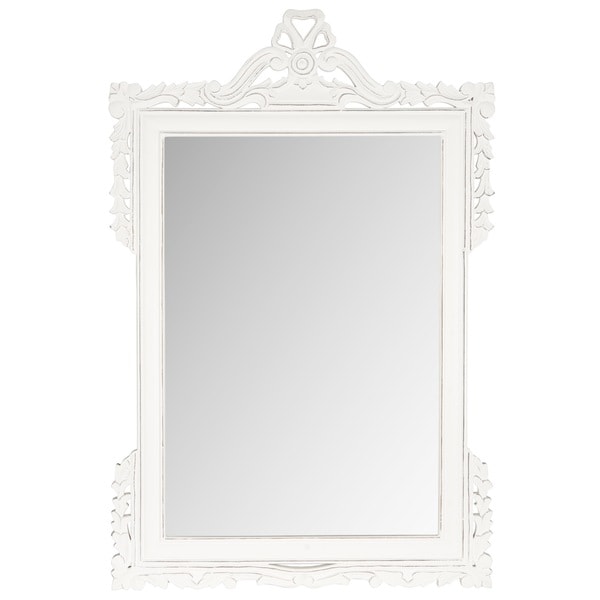 SAFAVIEH Pedimint White 31 x 47-inch Rectangle Decorative Mirror - 31" x 47" x 0.8"