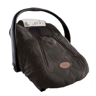CozyBaby Quilted Infant Car Seat Cover with Dual Zippers and Elastic Edge, Black - 0.11