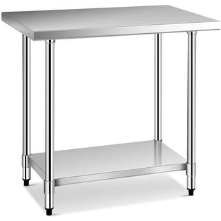 Commercial Kitchen Stainless Steel Work Table - 36 inches L x 24 inches W x 35 inches H