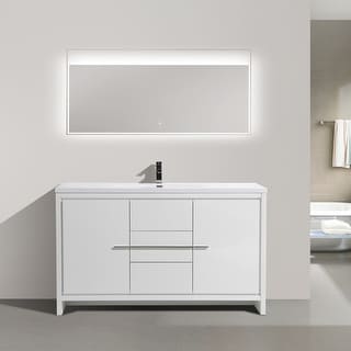 Alma-Allier 60-inch Freestanding Vanity with Integrated Sink