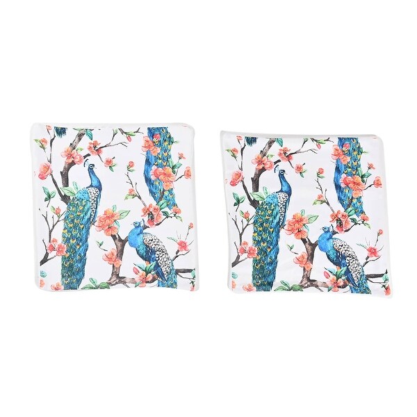 Set of 2 Flower Digital Printed Recycled PET Polyester Double Matte