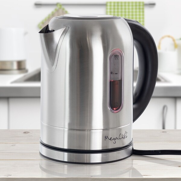 MegaChef 1.7Lt. Stainless Steel Kettle with Electric Base