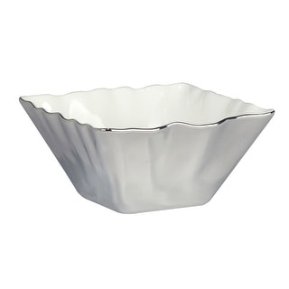 Certified International Silver Coast 5.5" Square Snack Bowls, Set pf 4 - 5.5-inch