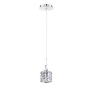 Lustra Chrome-finished Metal/Crystal Single-bulb Pendant Lighting Fixture