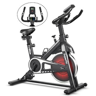 SuperFit Indoor Cycling Stationary Bike Silent Belt Drive Adjustable - See Details