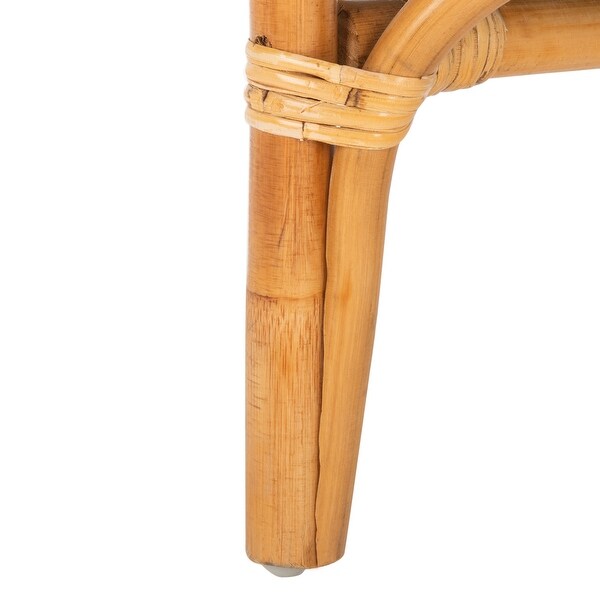 SAFAVIEH Cristen Rattan Accent Chair with Cushion - 24" W x 27.6" L x 35" H