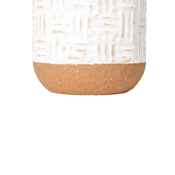 Glitzhome Set of 3 Boho Farmhouse Decorative Table/Floor Metal Vases