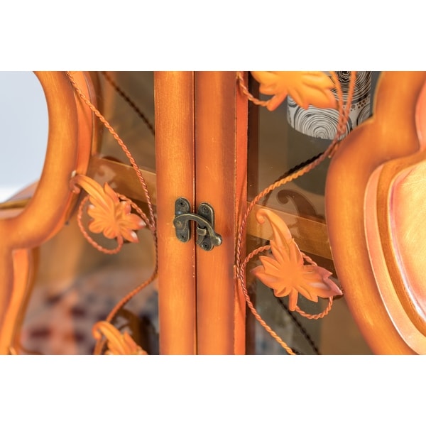 Tall Violin Shaped Cabinet With 2 Shelf and Acrylic Clear Double Door