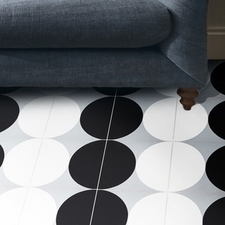 Handmade Asni in Black and Grey Tile, Pack of 12 (Morocco)