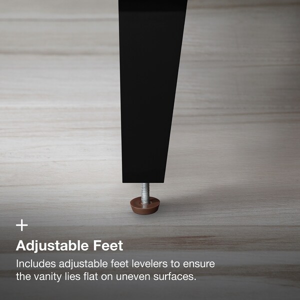 Ove Decors Exela 42 in. Single Sink Bathroom Vanity in Impress Black