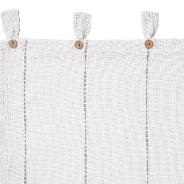 Stitched Burlap White Panel Set of 2 84x40