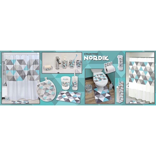 Extra Long Shower Curtain Polyester Triangle 71"L x 79"H