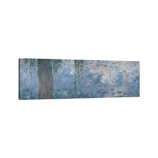 iCanvas "Waterlilies - Morning with Weeping Willows, 1914-18" by Claude Monet Canvas Print