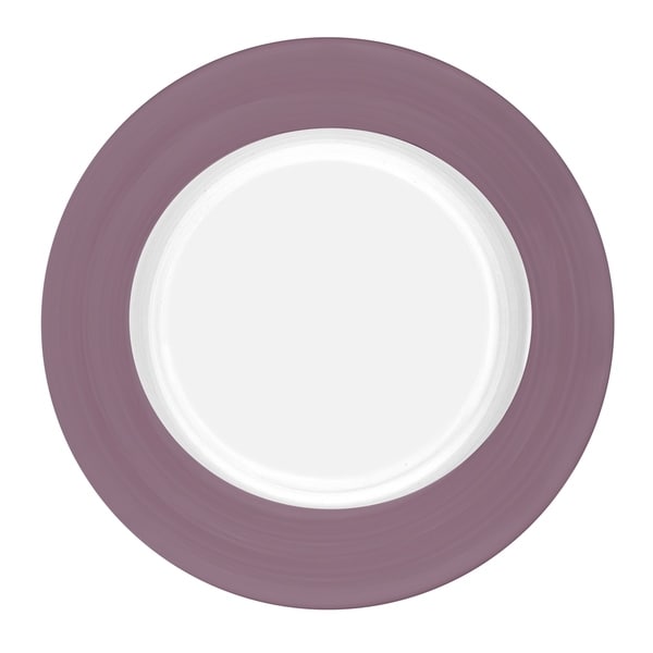 Majestic Gifts Inc European Glass Charger/Plate-RoseGold Band-S/2-12"D