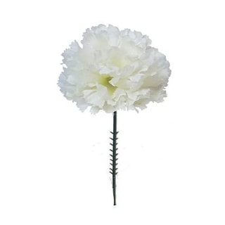 5" Stems Silk Carnation Picks Artificial Flower 3.5" Heads - 100Pcs