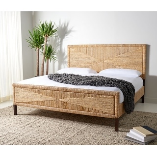 SAFAVIEH Couture Willa Woven Banana Stem Bed