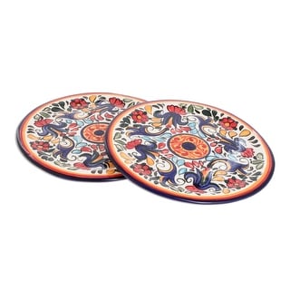 Novica Handmade Vibrant Garden Ceramic Salad Plates (Pair)