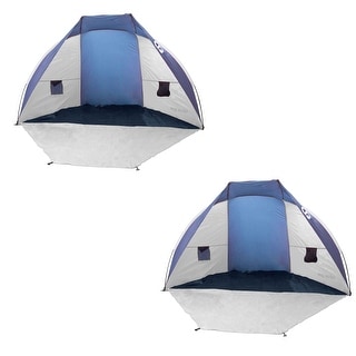 Tahoe Gear Cruz Bay Summer Sun Shelter and Beach Shade Tent Canopy (2 Pack) - 3.8