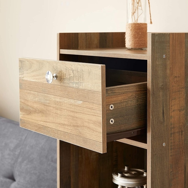 Yak About It Extra Tall 2-shelf Nightstand End Table