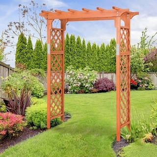 Wood Garden Arbor Wedding Arch Outdoor Trellis Pergola Arbor