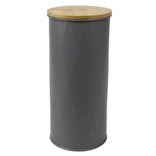 2.2 ml Large Tin Canister with Bamboo Lid, Grey